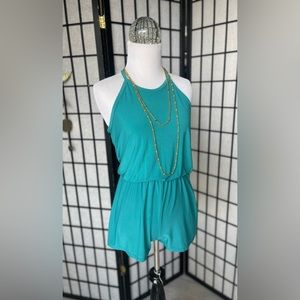 Small teal romper